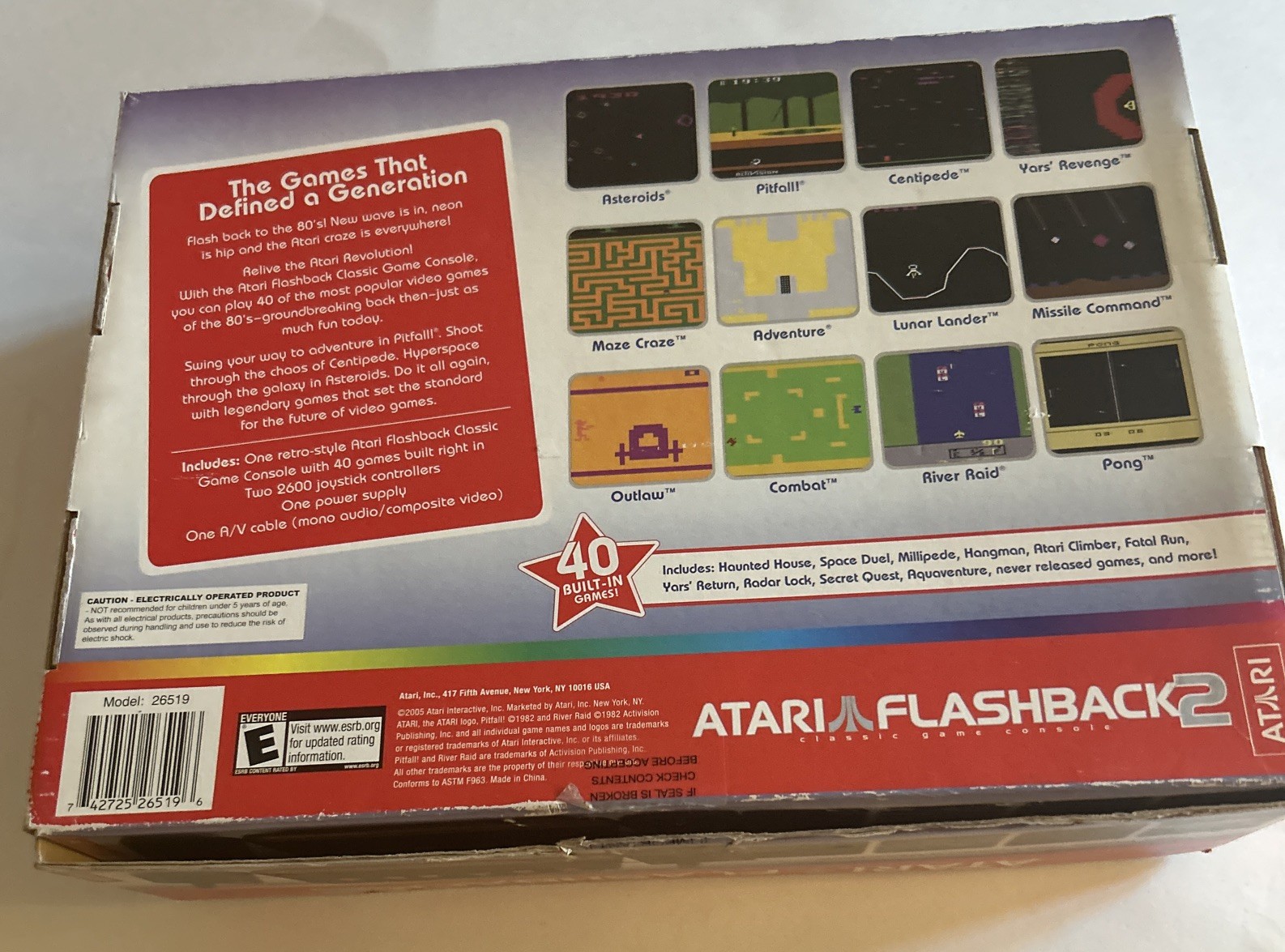 Atari Flashback 2 Console System Complete/ Tested Working!