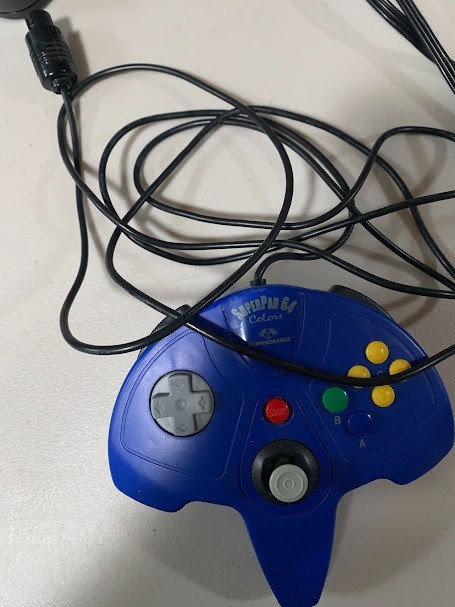 Nintendo N64 Console Bundle Gray and Blue Controllers & Cables Tested and Works