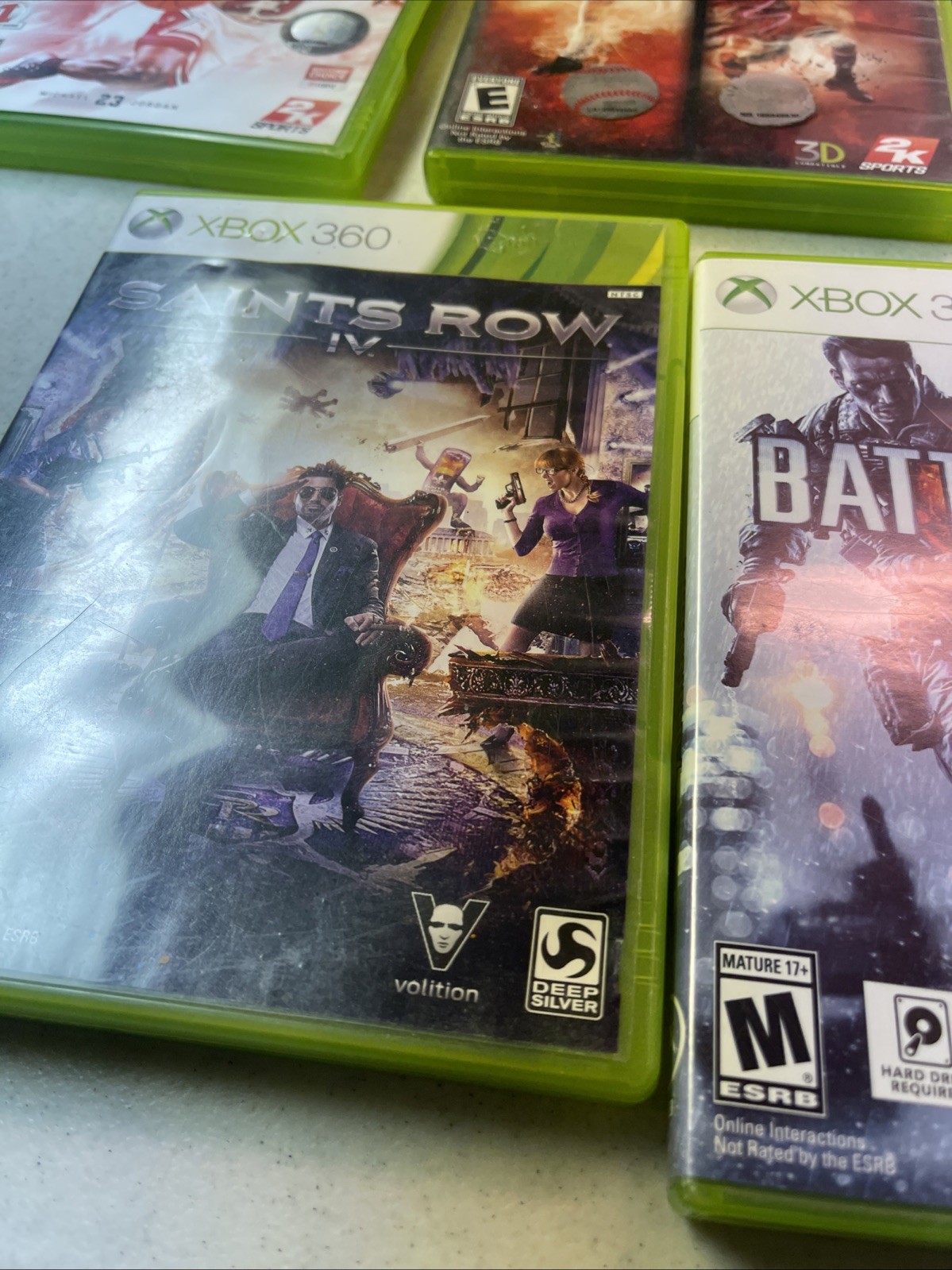 XBOX 360 S 250GB Console Bundle, 14 Games, 2 Controllers, OEM Power Brick Kinect