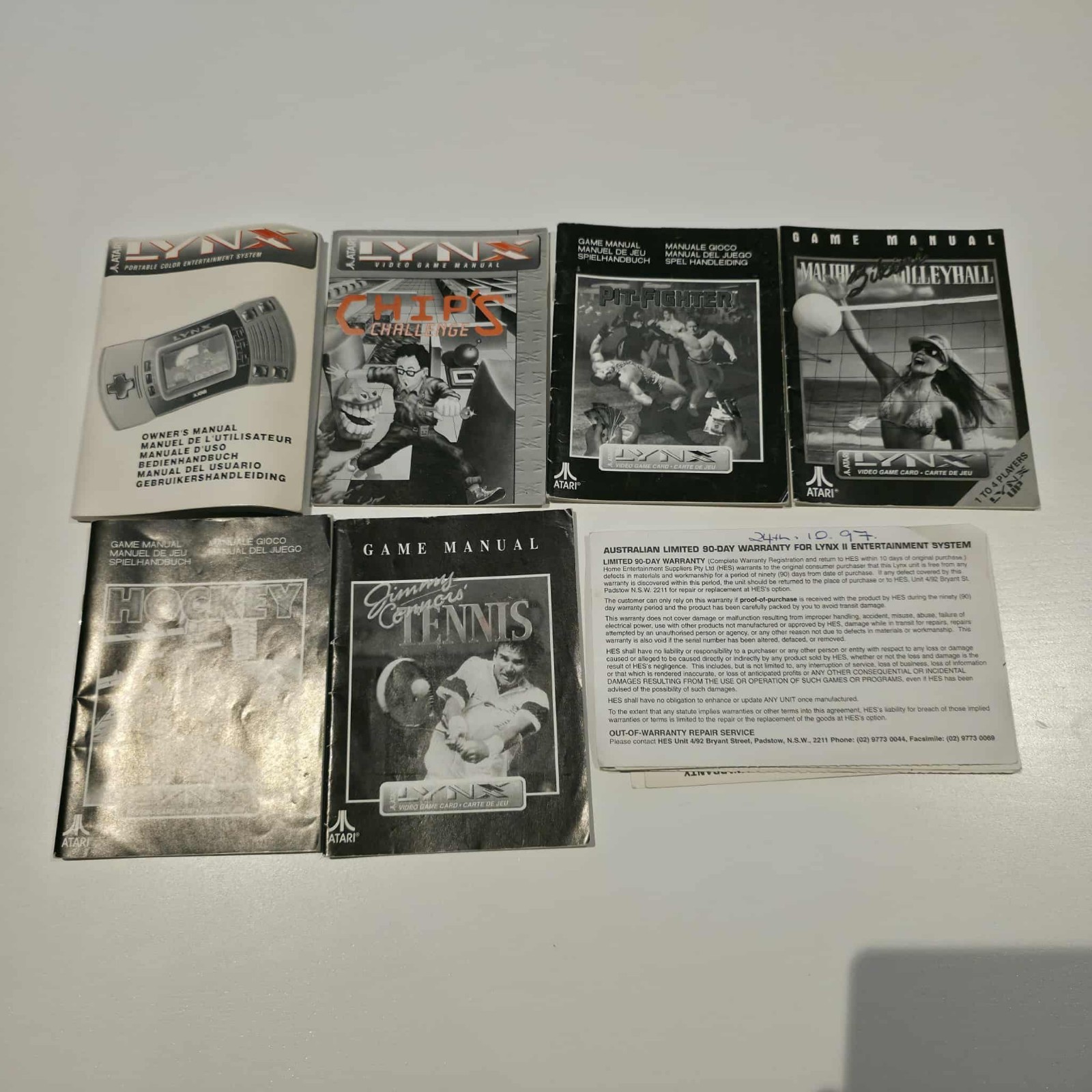 Atari Lynx II 2 Console System + 10 Games, Travel Case, Carry Bag, Power Pack