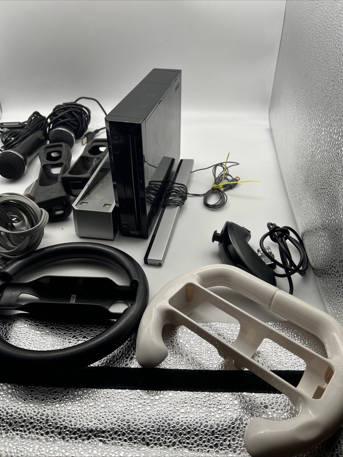 Nintendo Wii RVL-101(USA) Console Bundle – Black + Accessories (No Controllers)