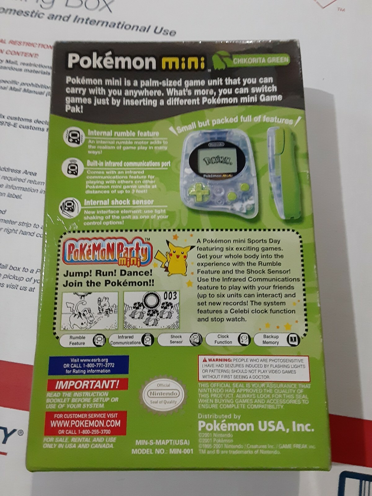Pokemon Mini Console Nintendo Green MiN-001 NEW & NEVER OPENED 👀👀👀👀👀👀👀👀