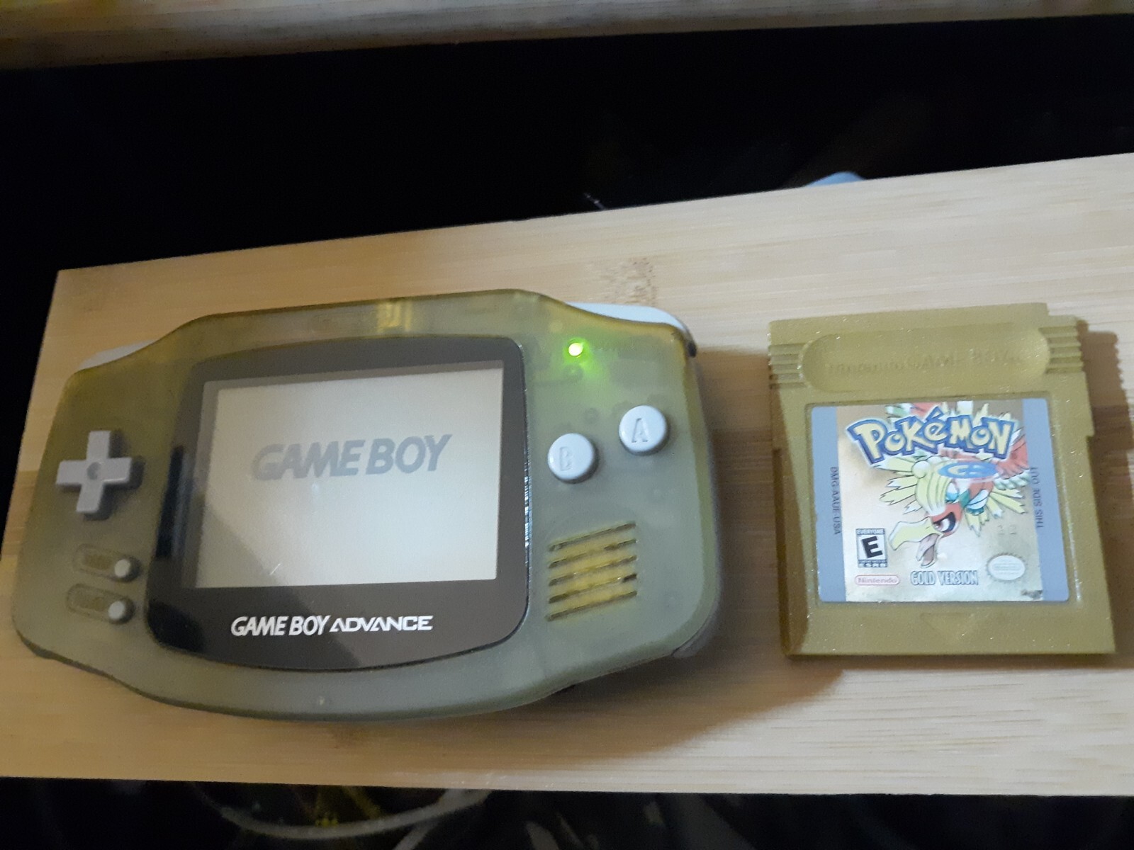 Nintendo Game Boy Advance AGB-001 Console System – Clear Yellow & Pokemon Gold