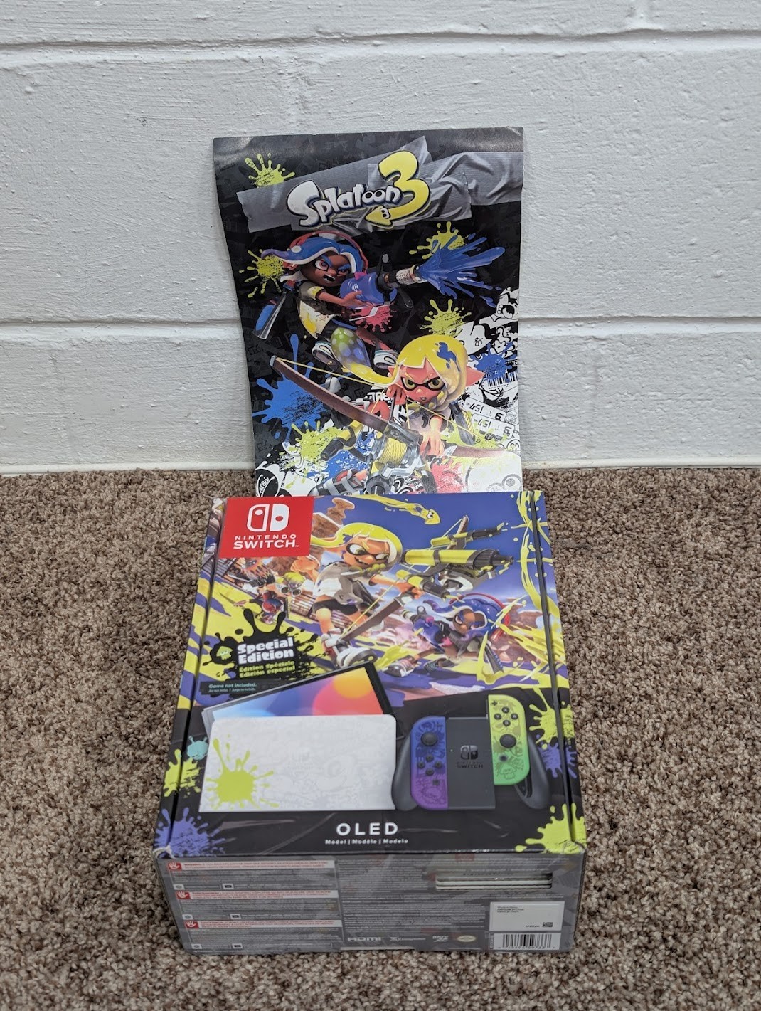 Nintendo Switch (OLED Model) US NTSC Splatoon 3 Edition Console NEW w/ Bonus Ad
