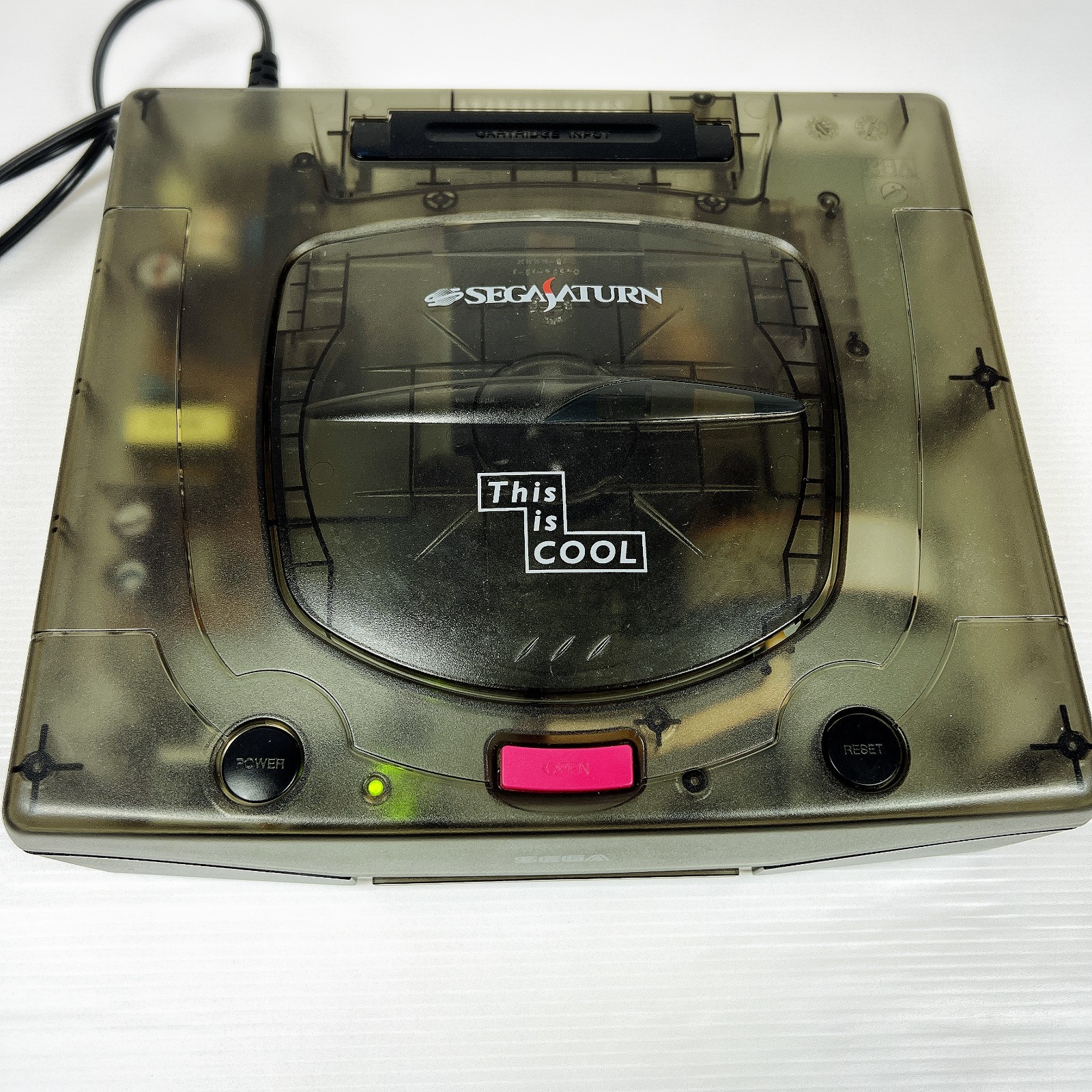 Sega Saturn Skeleton Black console Controller S-video RCA cable NTSC-J Tested JP