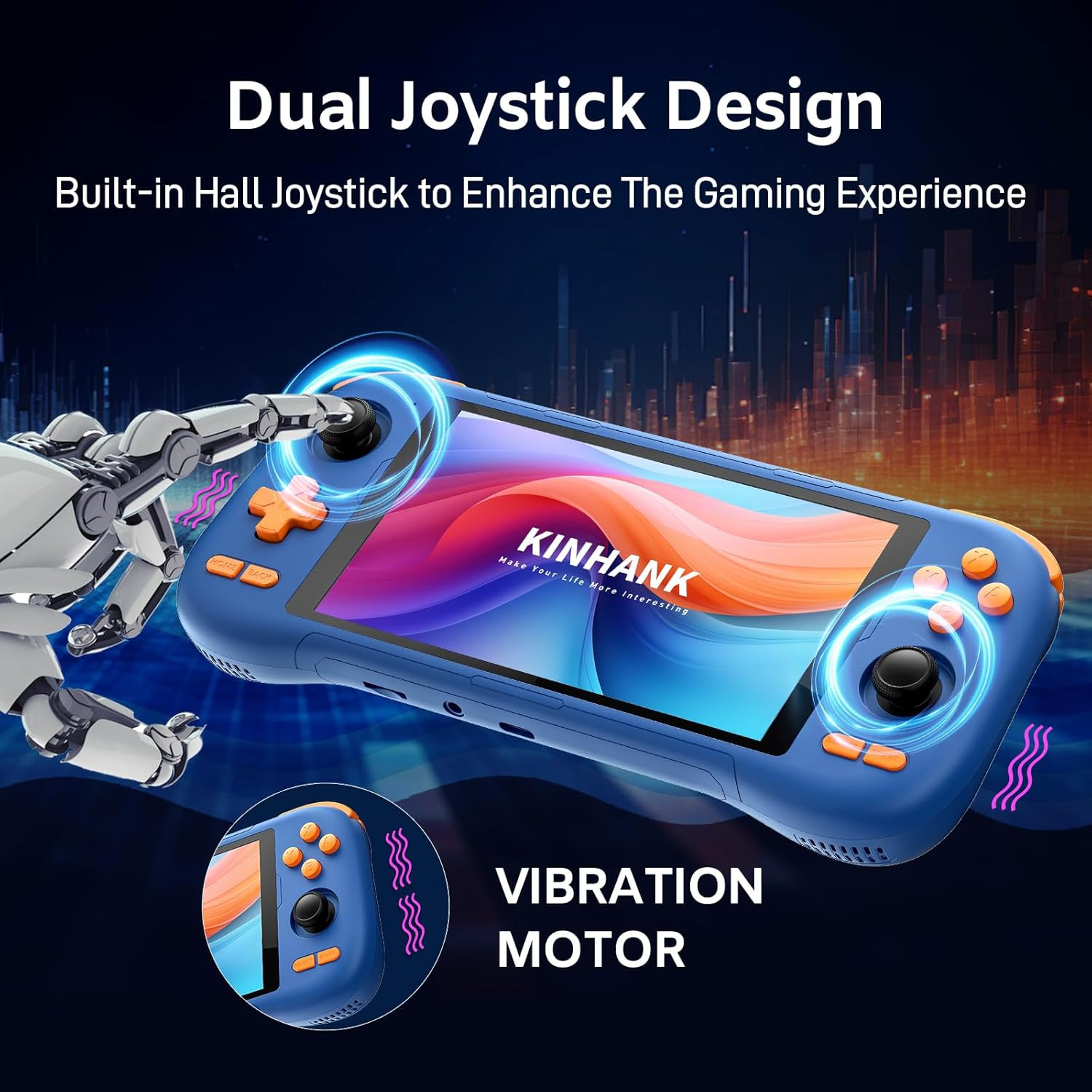 K56 Retro Handheld Game Console, Support 16000+ Games, Equipped with 128G TF Car