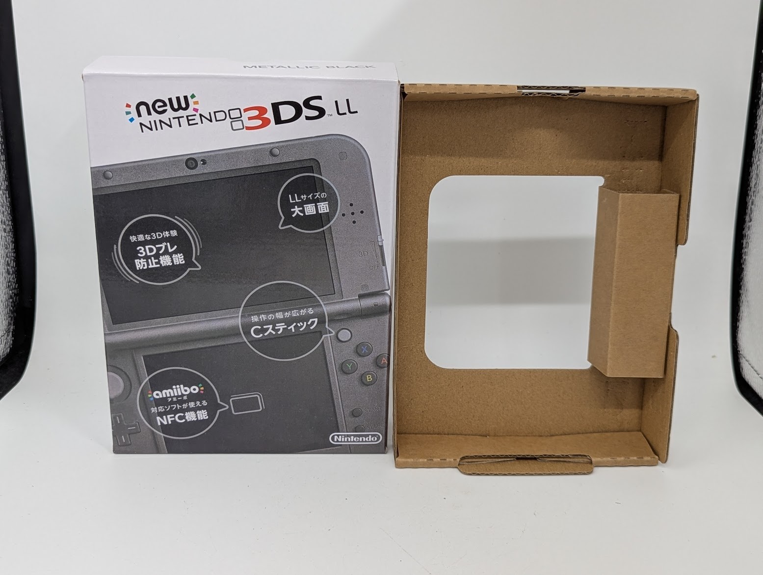 B6954 Nintendo new 3DS LL XL console Metallic Black Japan w/box pen manual