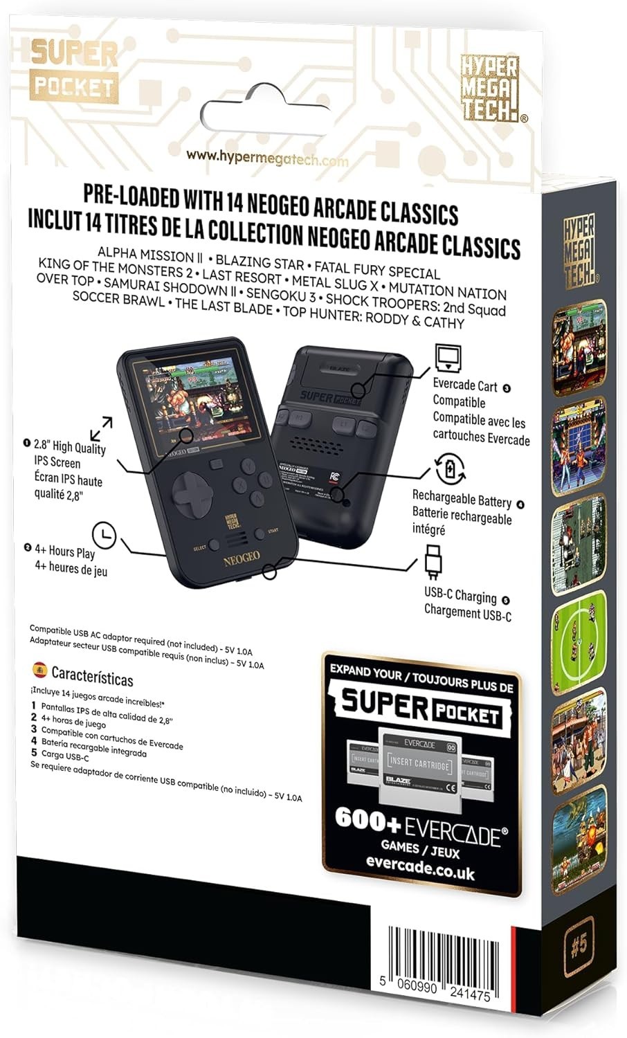BRAND NEW Evercade NEOGEO Super Pocket Limited Edition Arcade Metal Slug MVS AES