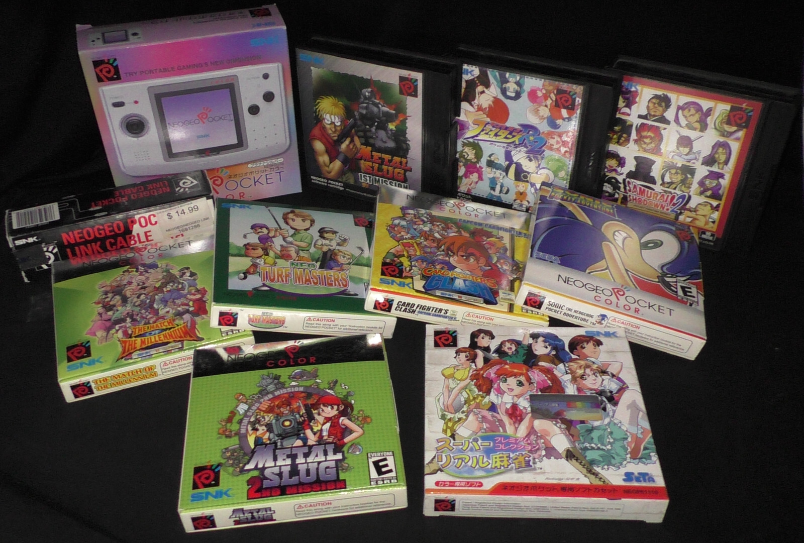 NeoGeo Pocket Color System Metal Slug 1st 2nd Mission Sonic Adventure Neo Geo