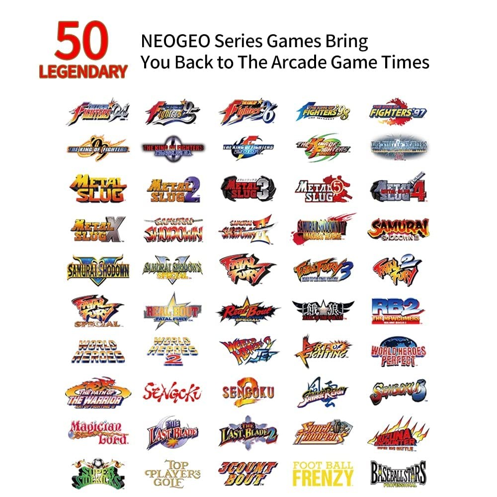 MVSX Home Arcade Bartop Console with 50 SNK Classic Games