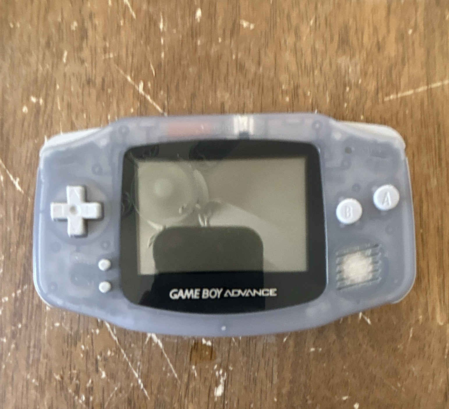 Nintendo Game Boy Advance AGB-001 Clear Handheld Console w/ Headphone Jack