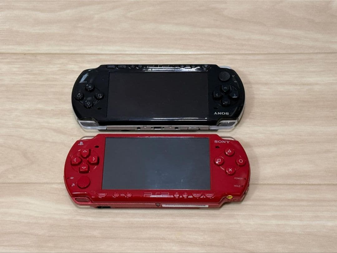 PSP Sony Psp Main Unit Set Of 2 Ps3000 Red Black Japan