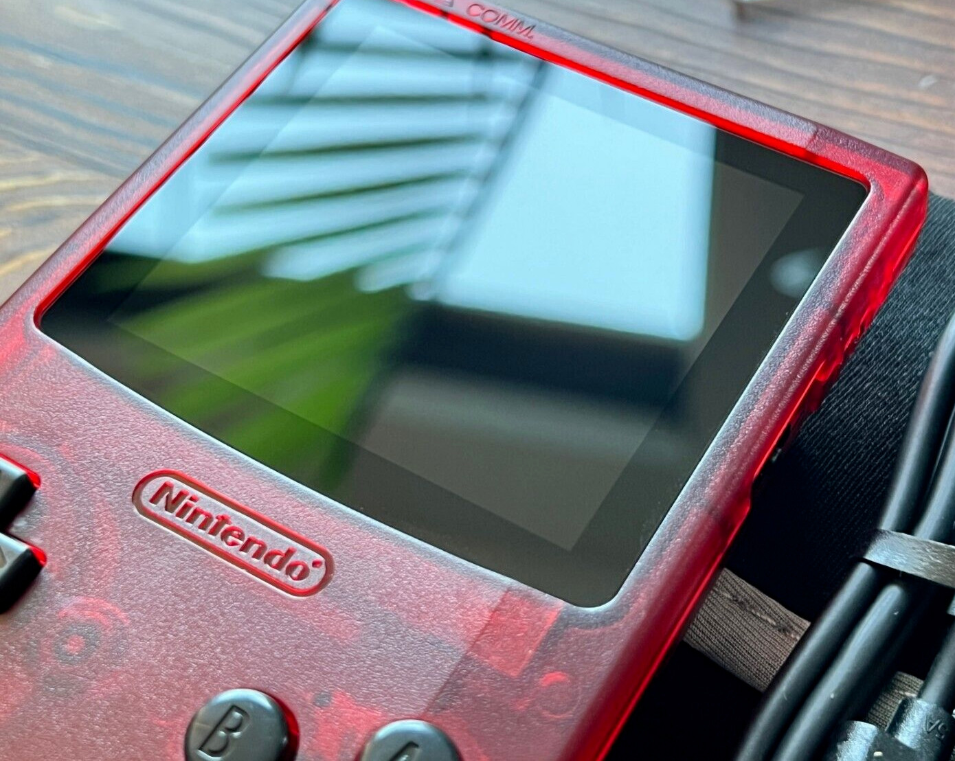 Clear Red 💎 FPGBC Gameboy Color GBC Funnyplaying XL IPS Screen USB-C Console