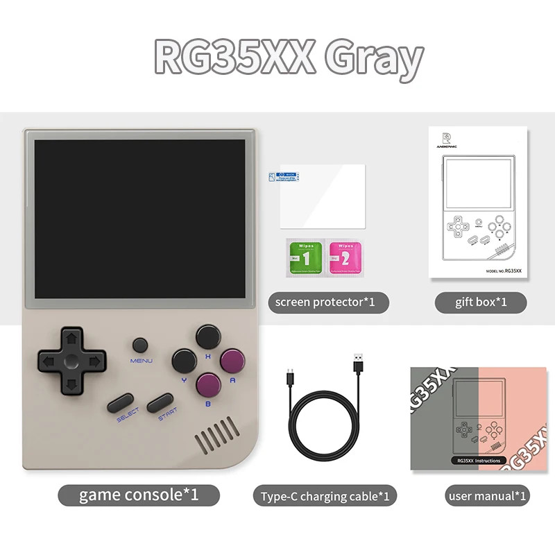 RG35XX Handheld Video Game Console Linux System 3.5-Inch OCA Screen 2600Mah Port