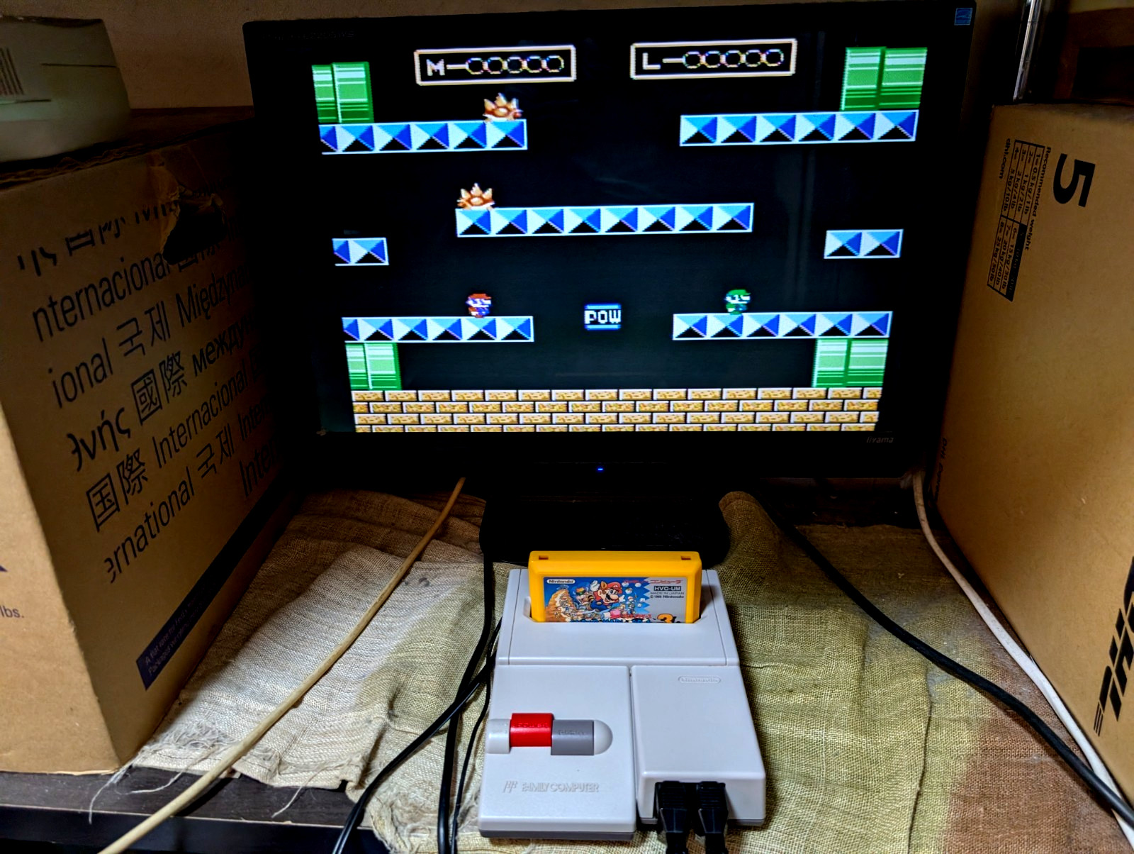 New Famicom Console AV NES HVC-101 Super mario bros 3 Japan Box Manual