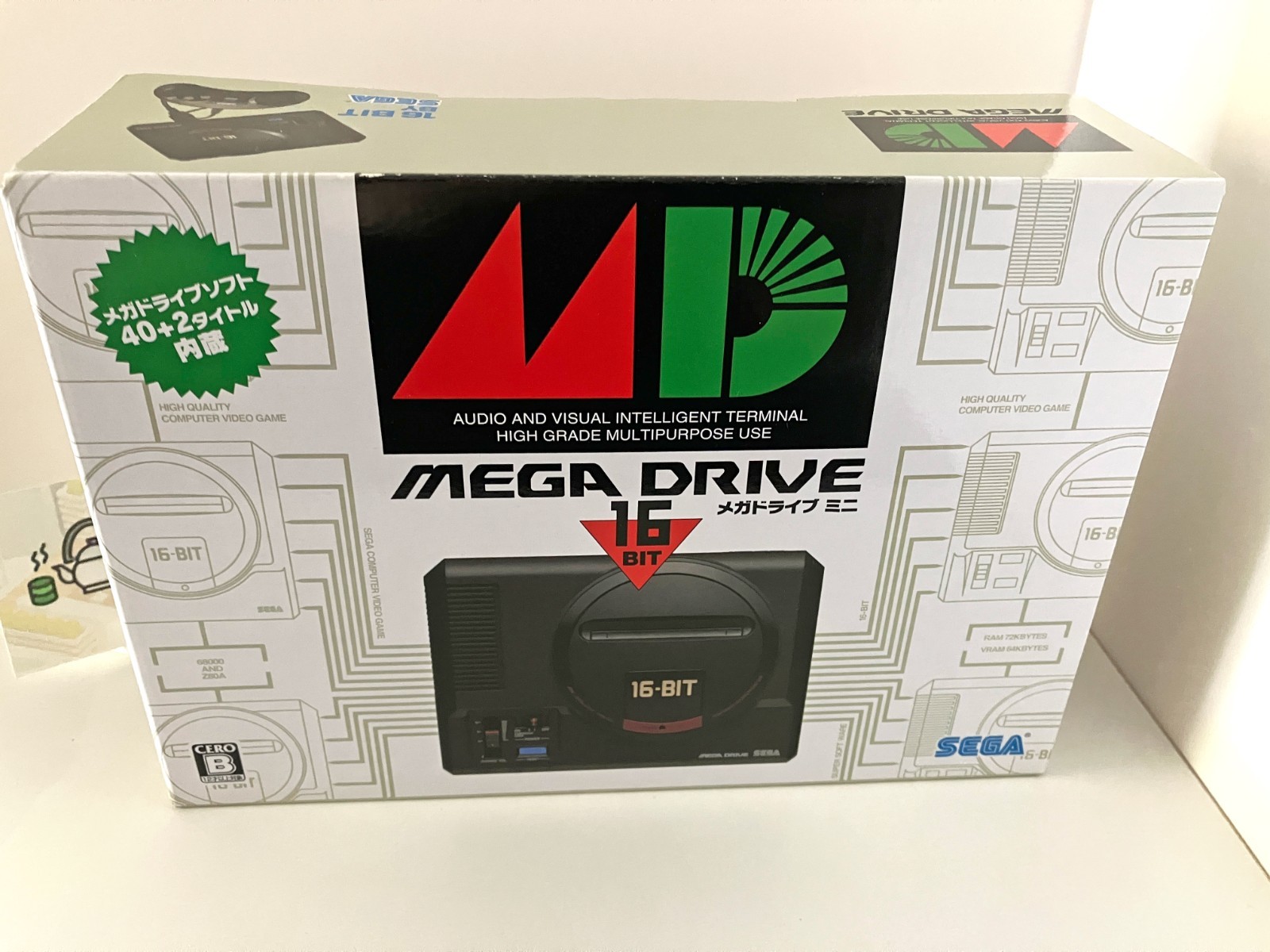 Sega Mega Drive Mini Genesis Console 42 Games HDMI Complete Set Japan