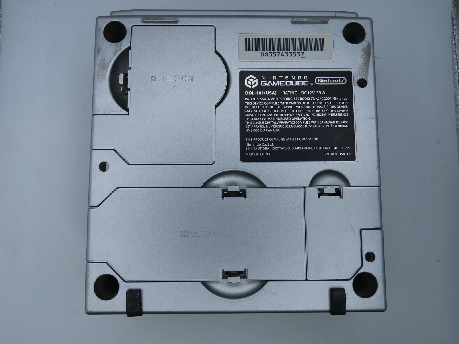 Nintendo GameCube Platinum Silver Shell Housing DOL101