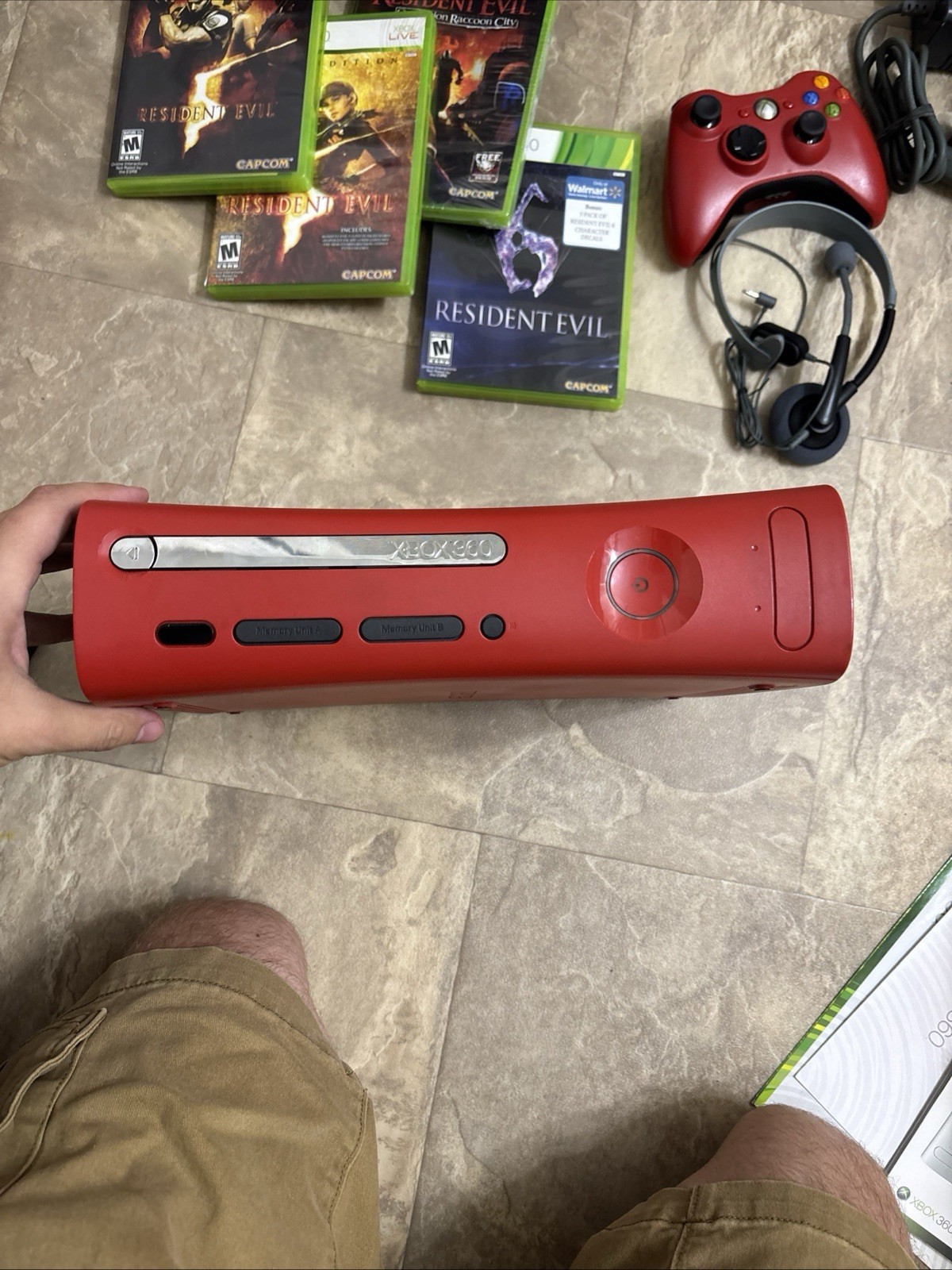 Microsoft Xbox 360 Elite Resident Evil 5 Limited Edition 120GB Red Console…