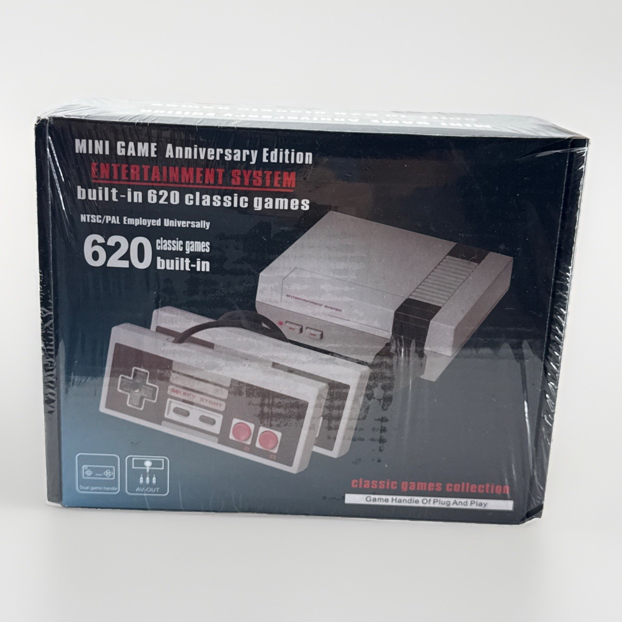 Mini Game Anniversary Edition Console 620 Games Dual Handle Plug Play AV-OUT NEW