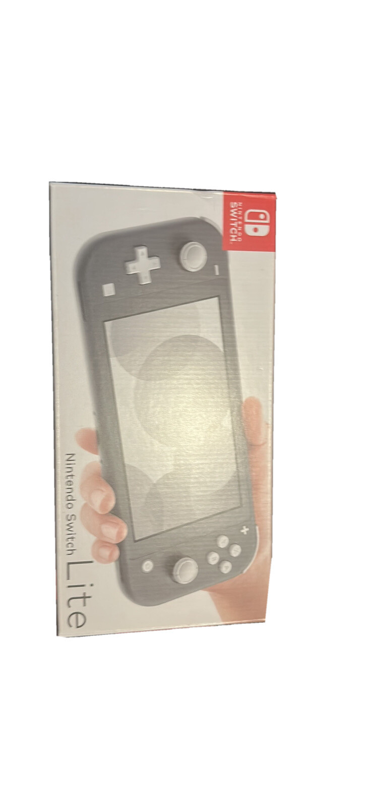 Nintendo Switch Lite Gray Handheld System with clear grip case