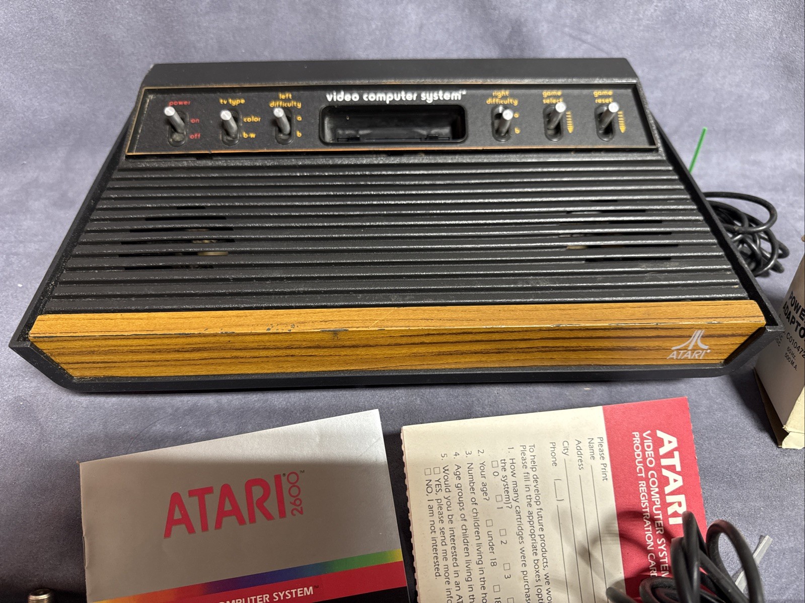 VINTAGE Atari 2600 Cx2600 model in box Untested Missing Joy Sticks Read descript