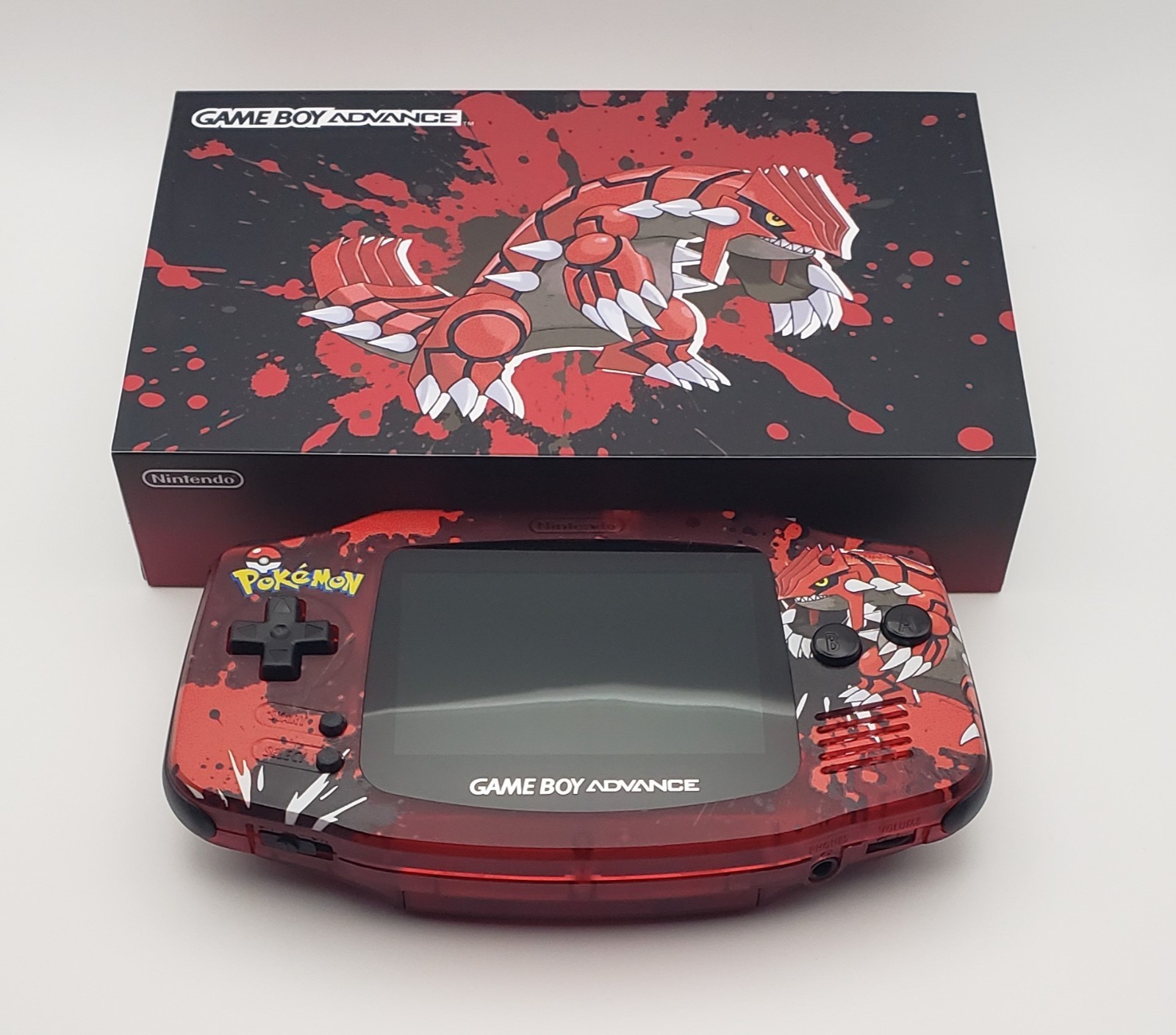 Groudon Game Boy Advance, Funnyplaying Backlit IPS Screen Pokemon Ruby Theme