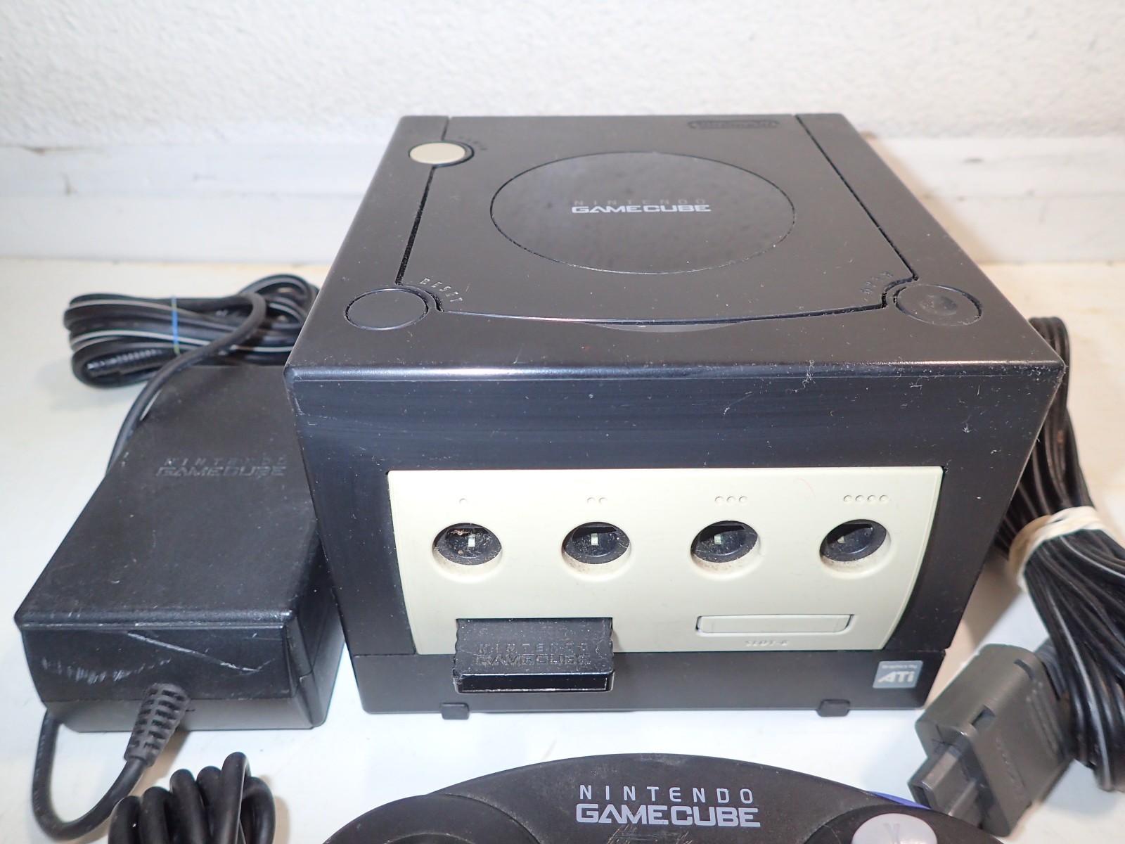 Nintendo GameCube Console Bundle Lot OEM Cables 1 Controller & Memory – Tested