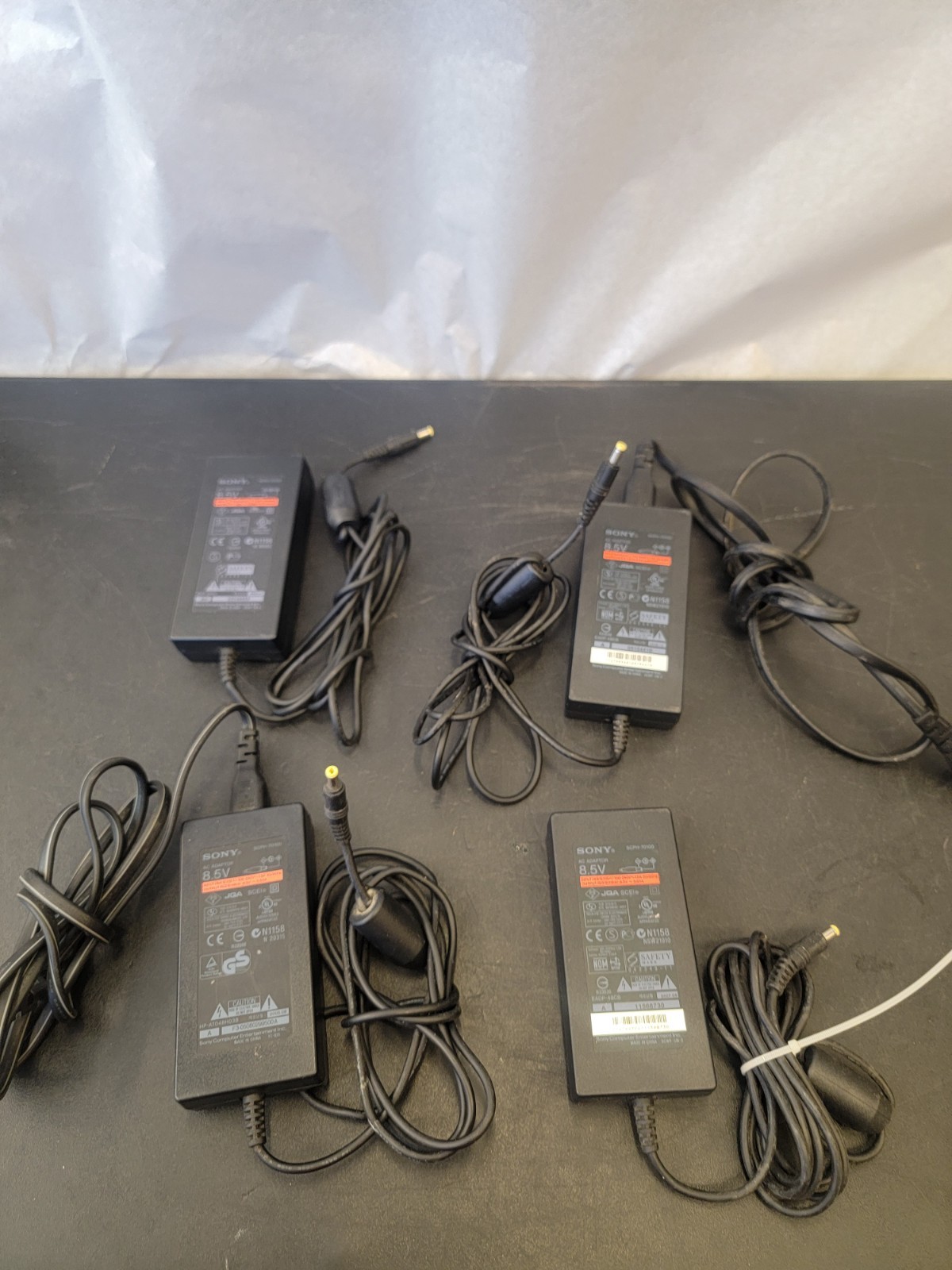 Lot Bundle PS2 (Untested) 4 Controllers 6 PS2 OEM A/V Cable 4 Power Supply OEM
