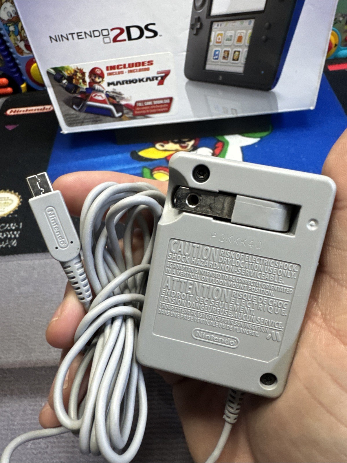 Electric Blue 2DS: Complete With Mario Kart Code Not Used, Matching Serials