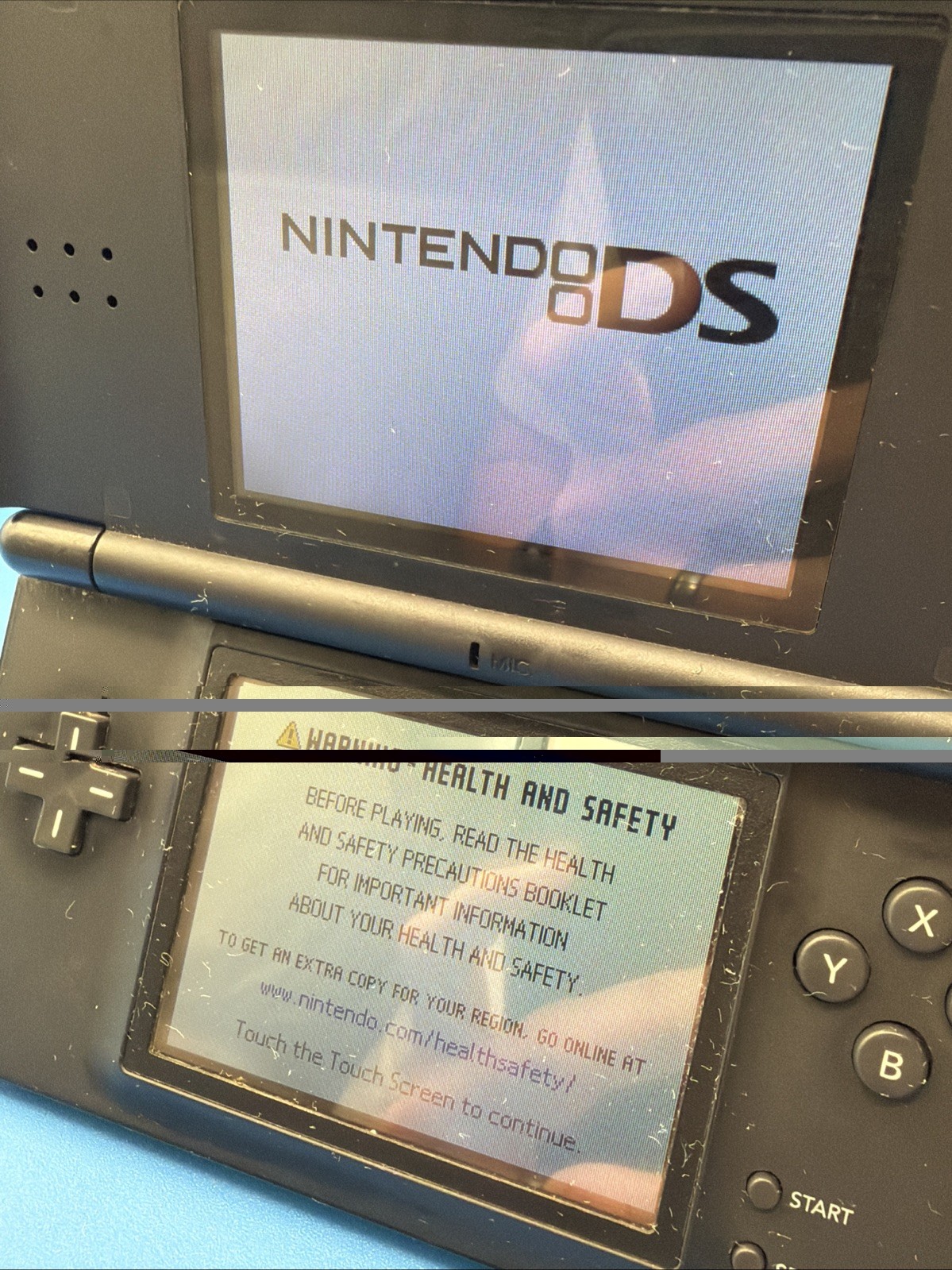 Nintendo DS Lite Onyx Black Console USG-001 No Charger No Stylus Tested Working