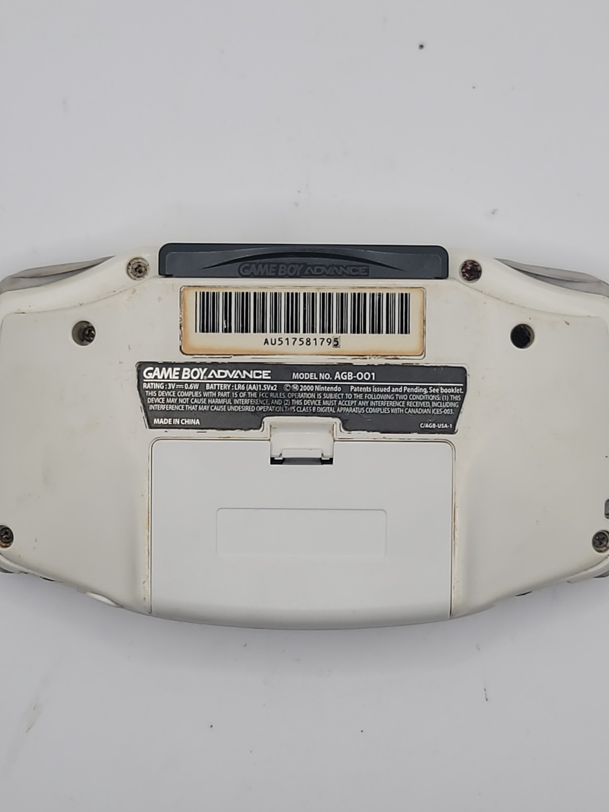 Nintendo Game Boy Advance GBA Console AGB-001 – White – GOOD – 100% Tested