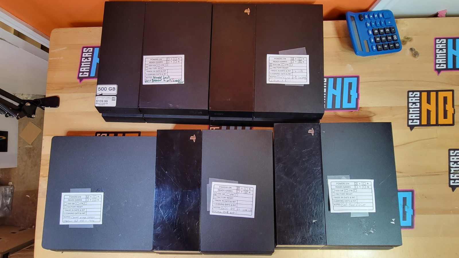 Lot of 5 Sony PS4 PlayStation 4 Consoles For Parts Repair AS-IS