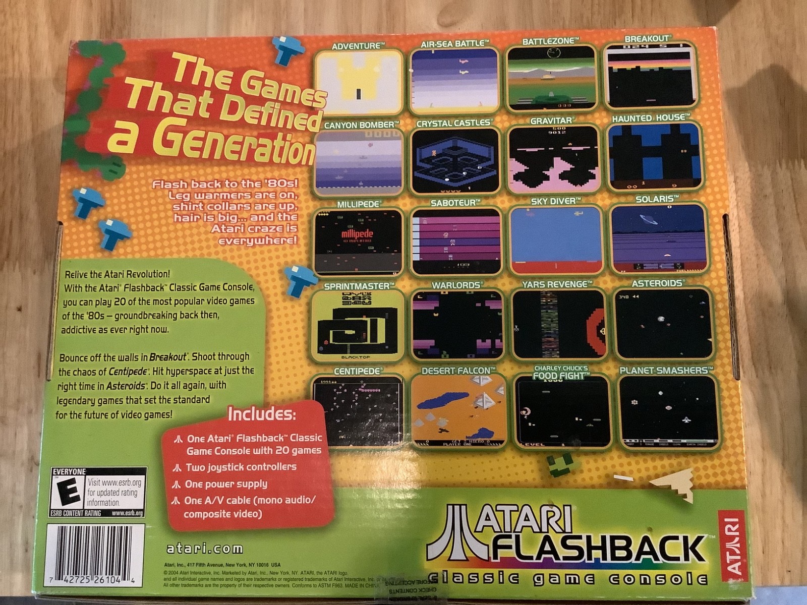 ATARI Flashback Classic Game Console 20-Built-In Games Brand New Sealed