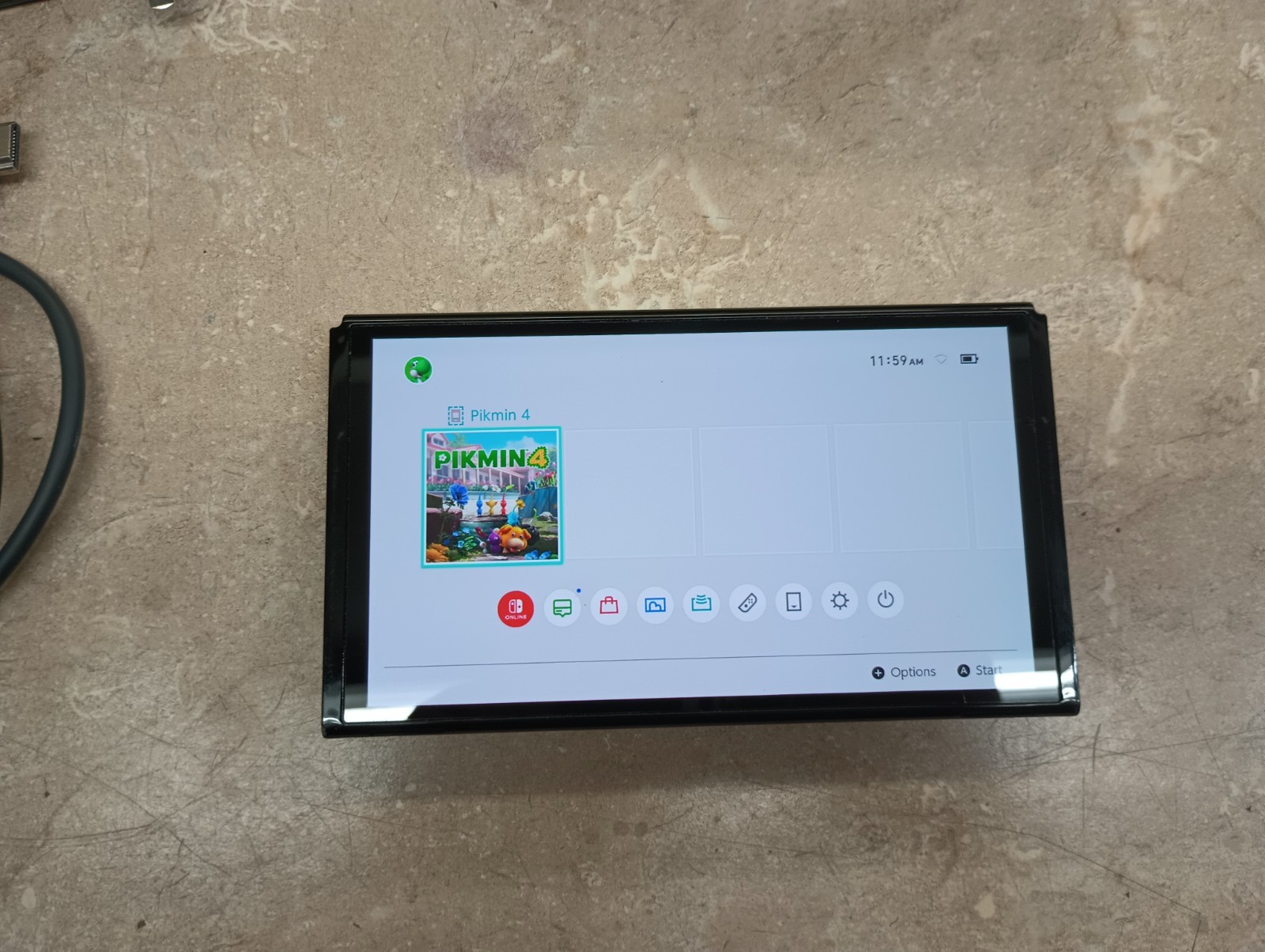 Nintendo Switch OLED (no Joy Cons) w/ Dock & Cables