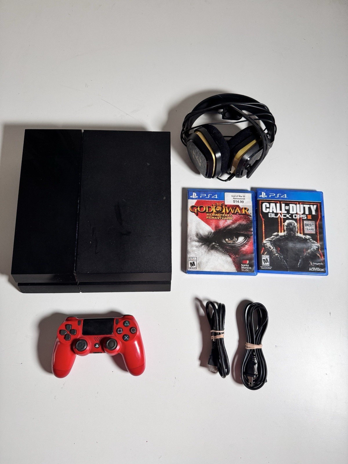 Sony PlayStation 4 500GB Console CUH-1001A – Black w/ Controller & 2 Games