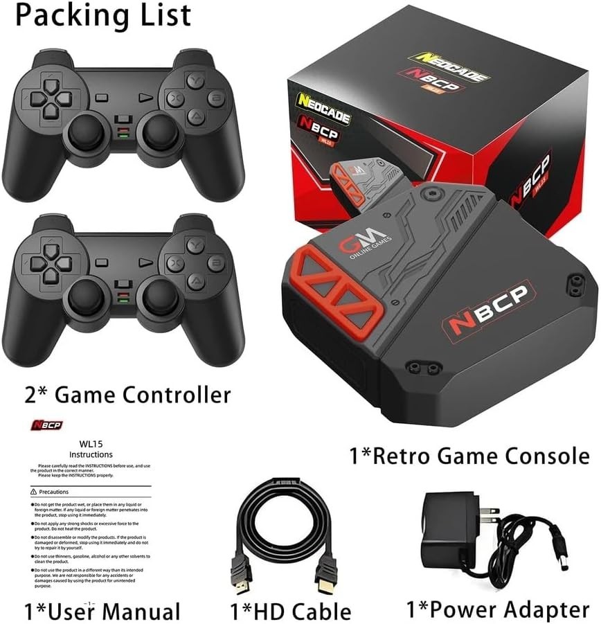 Plug & Play Retro Game Console with 30 Classics & Online Multiplayer Capability