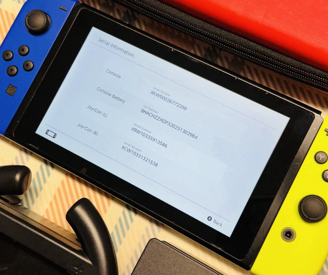 Nintendo Switch V2 Console HAC-001-01 Neon Blue/Yellow Tested READ 2399
