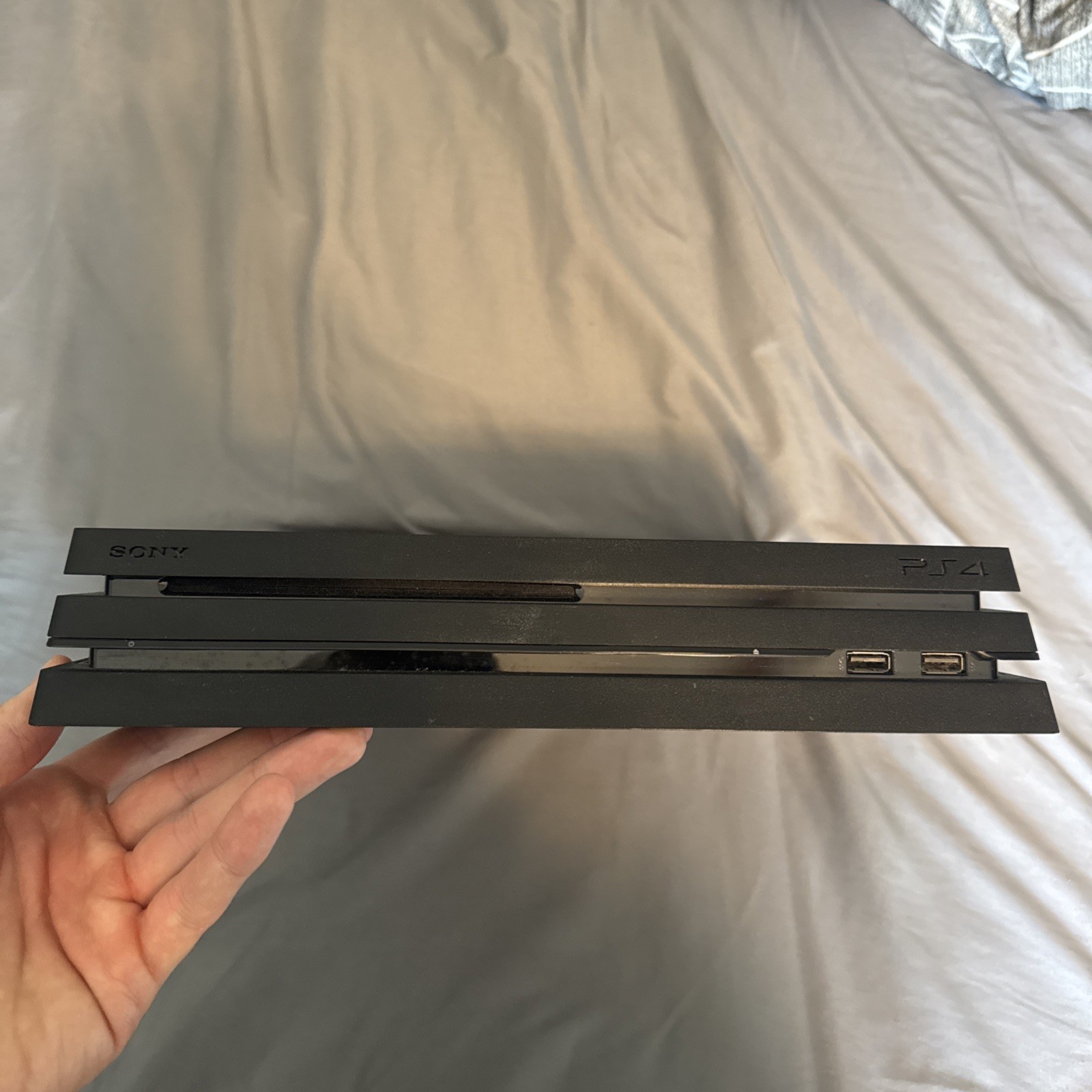 PlayStation 4 Pro 1TB Console w/ Cables, Cords, 2 Controllers (Firmware 9.04)