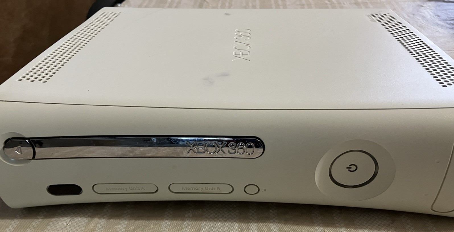 Xbox 360 White Console Microsoft For Parts Only, Bad Disc Reader