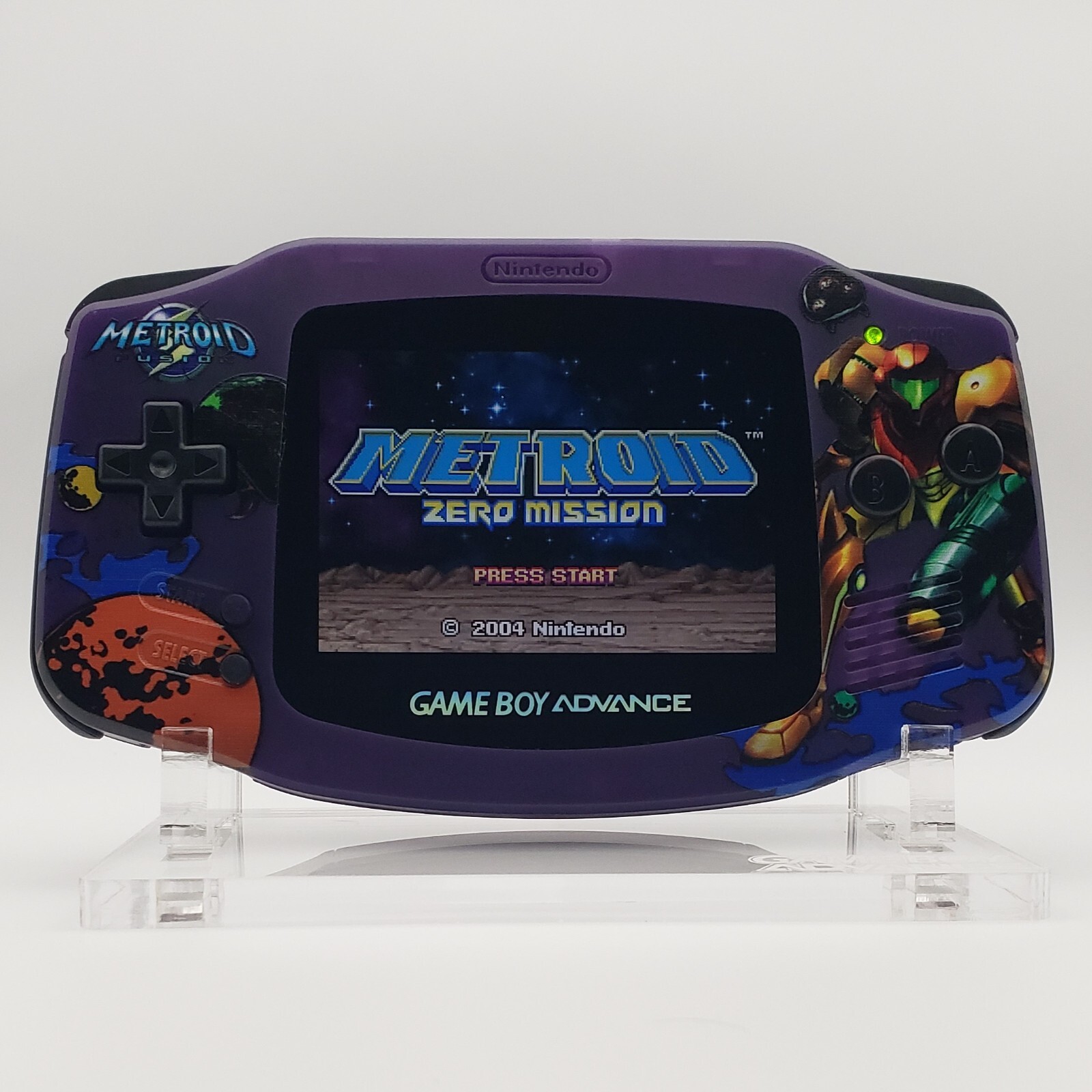 Metroid Game Boy Advance, Funnyplaying Backlit IPS Screen, New speaker, Recapped