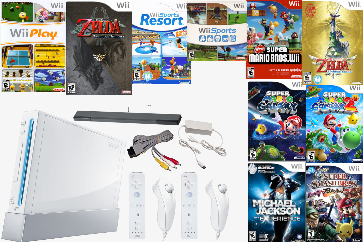 GUARANTEED – Nintendo Wii Bundle + Pick Game – Gamecube – AUTHENTIC Controllers