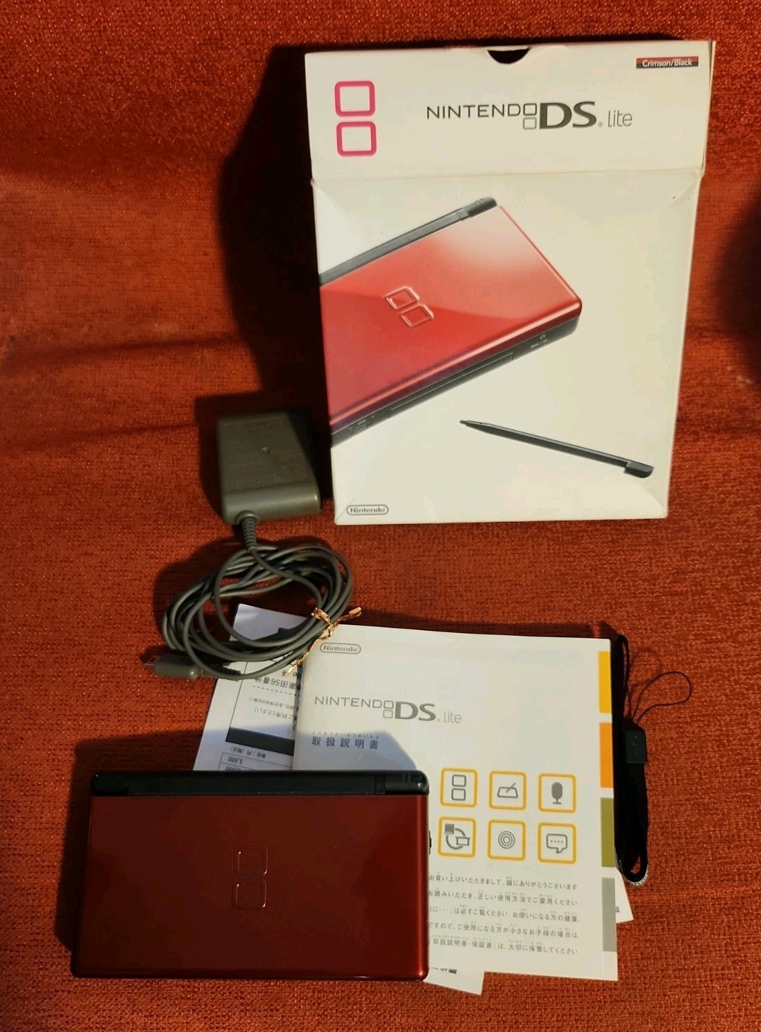 Nintendo DS Lite Handheld Console – Crimson Red/Black – Open Box
