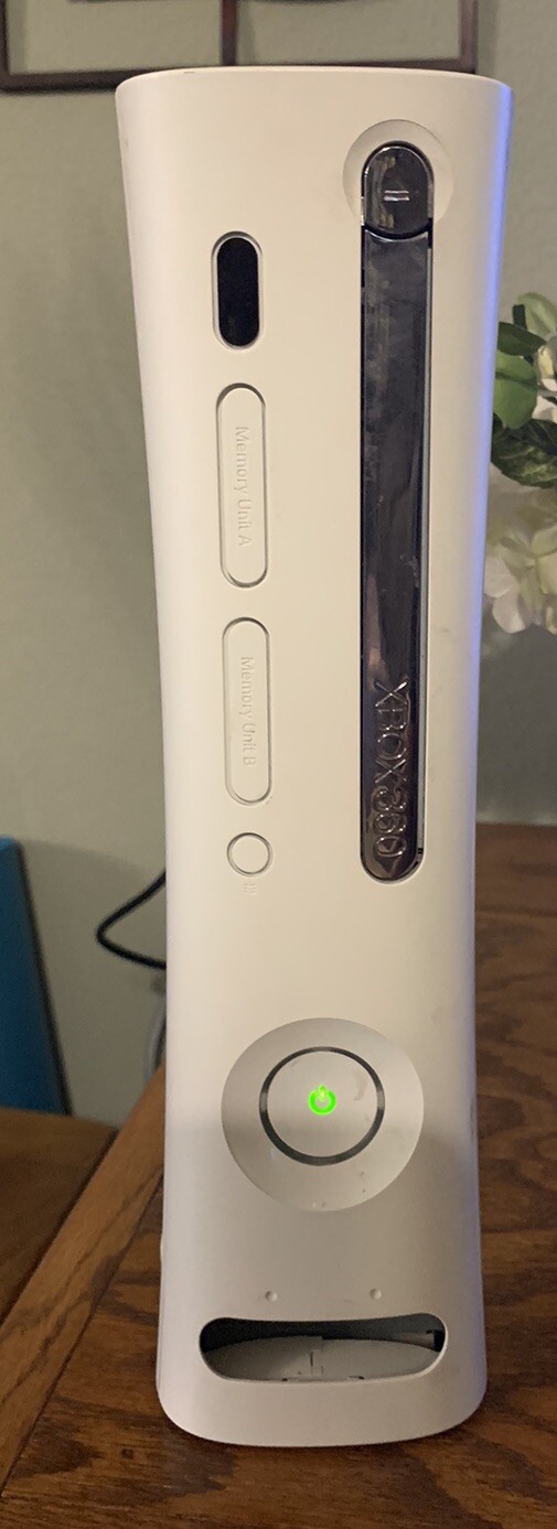 Microsoft Xbox 360 60GB Console Power Supply AV Cable white Controllers LOT