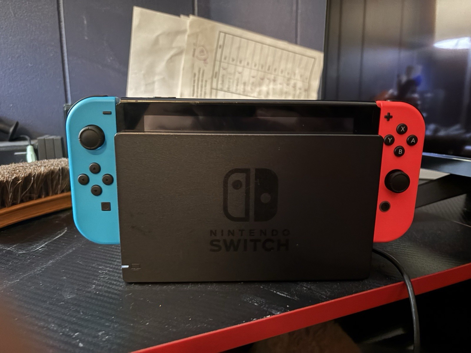 Nintendo Switch 32GB Gray Console with Neon Red and Neon Blue Joy-Con