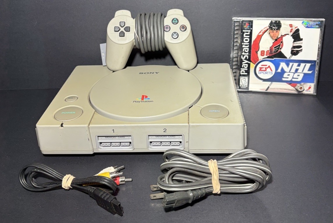 Sony PlayStation 1 PS1 Console Bundle with 1 Controller – All Cords – 1 Game