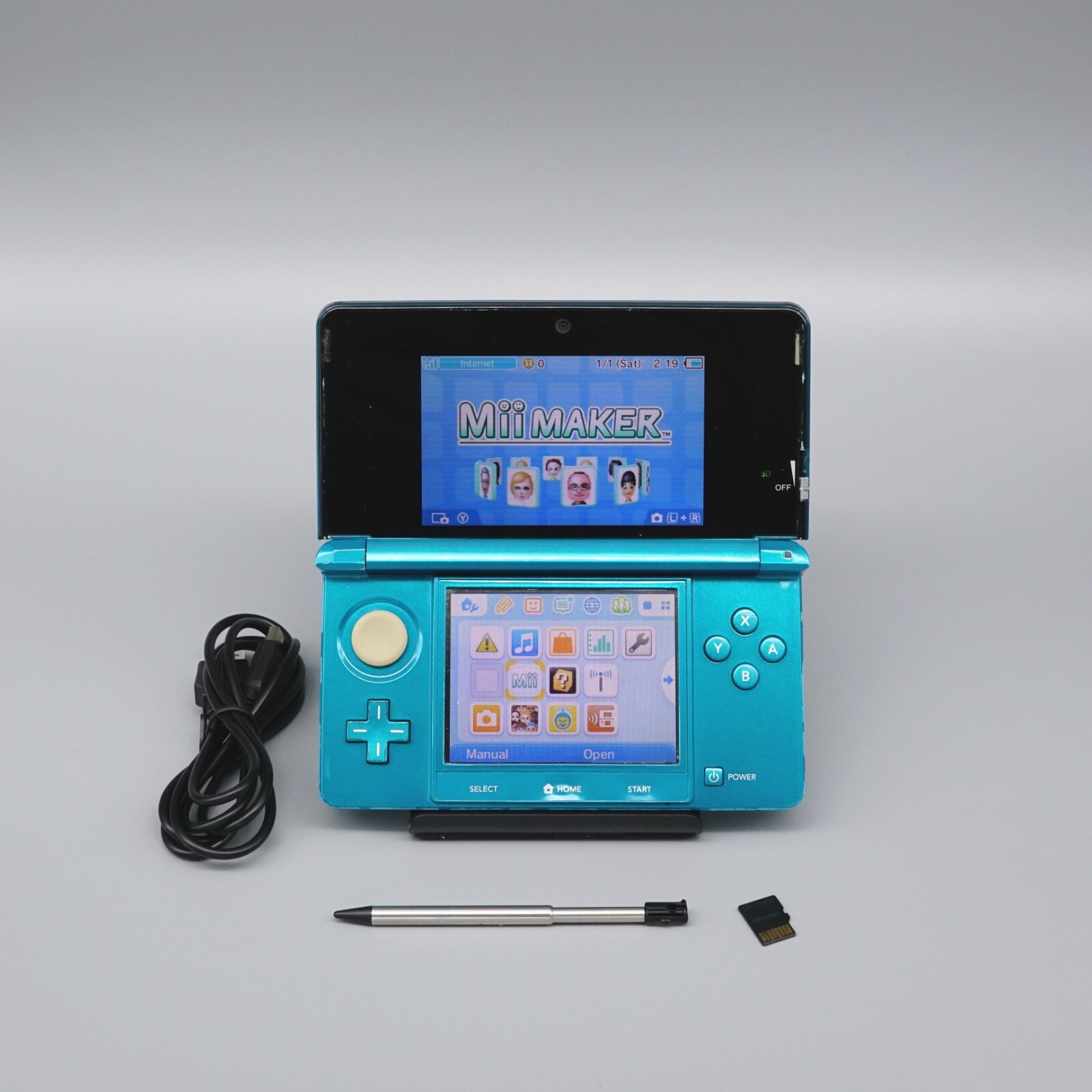 Nintendo 3DS Original Console w/ Stylus + SD Card +Charger (US Seller)