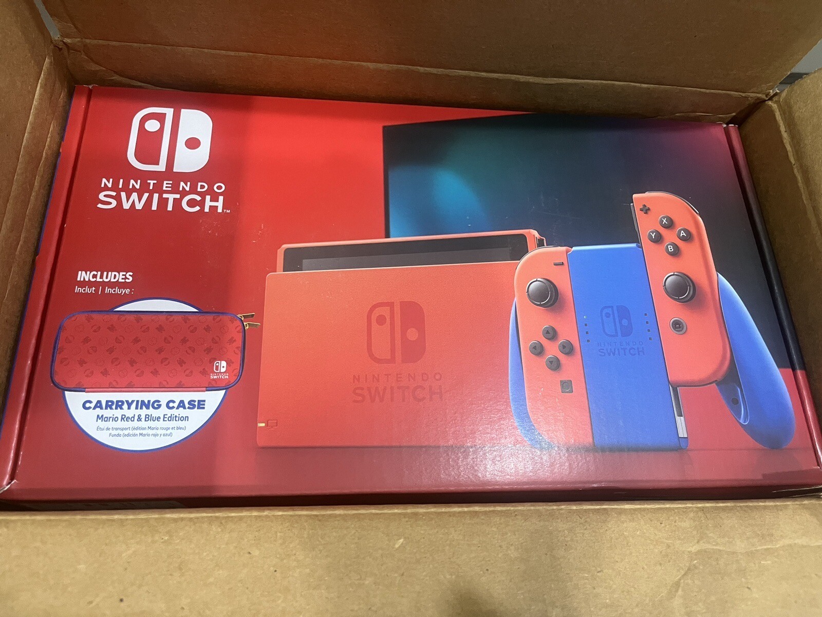 New- Nintendo Switch HAC-001(-01) Mario Red & Blue Edition – 32GB