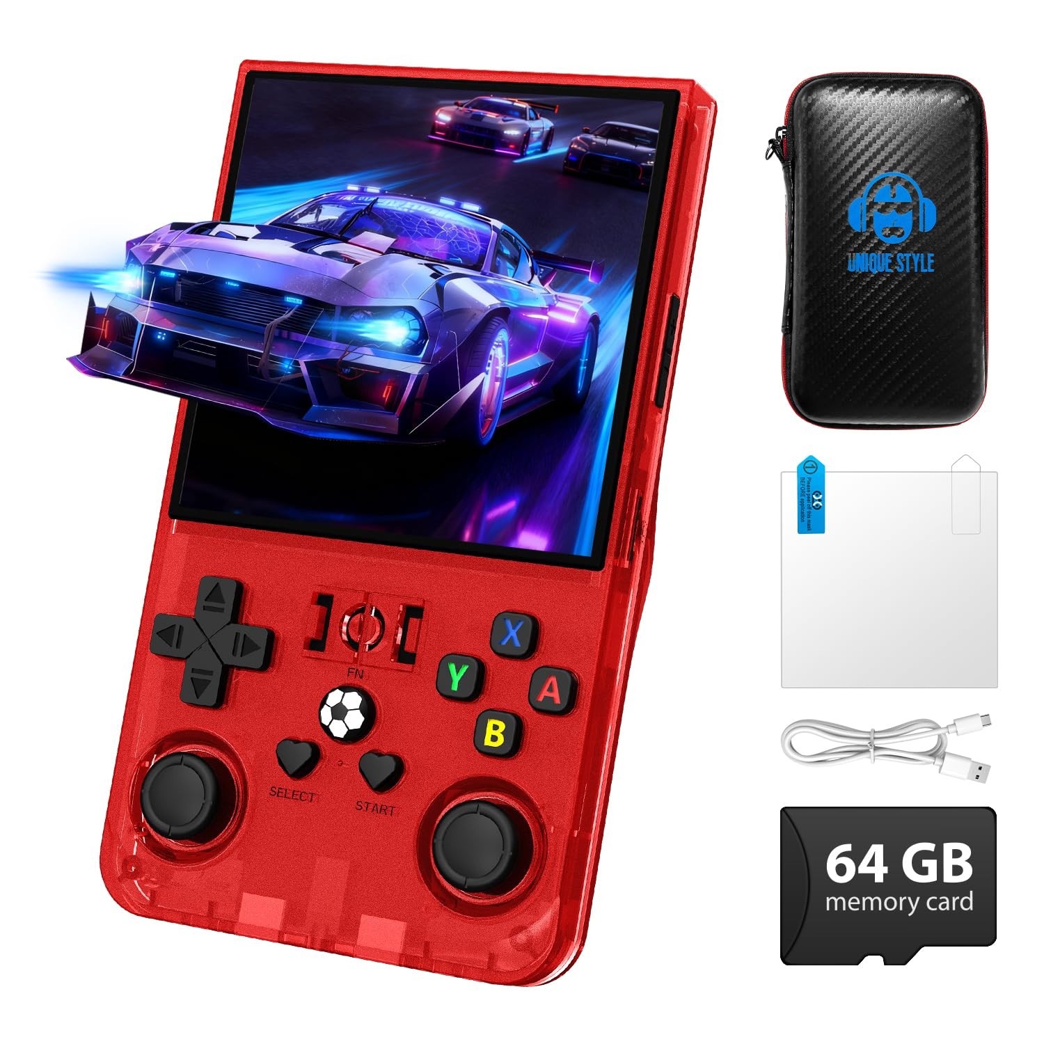 R36MAX Handheld Game Console, Retro Gaming Console with 4000mAh Battery 4.0”I…