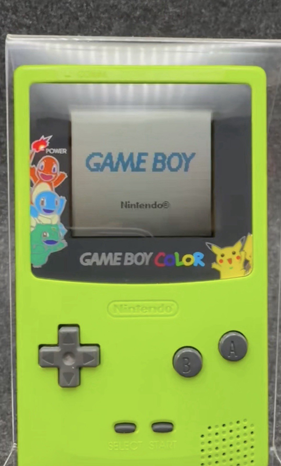 Nintendo Game Boy Color Kiwi Green – Pokémon Screen – Headphone Audio Only