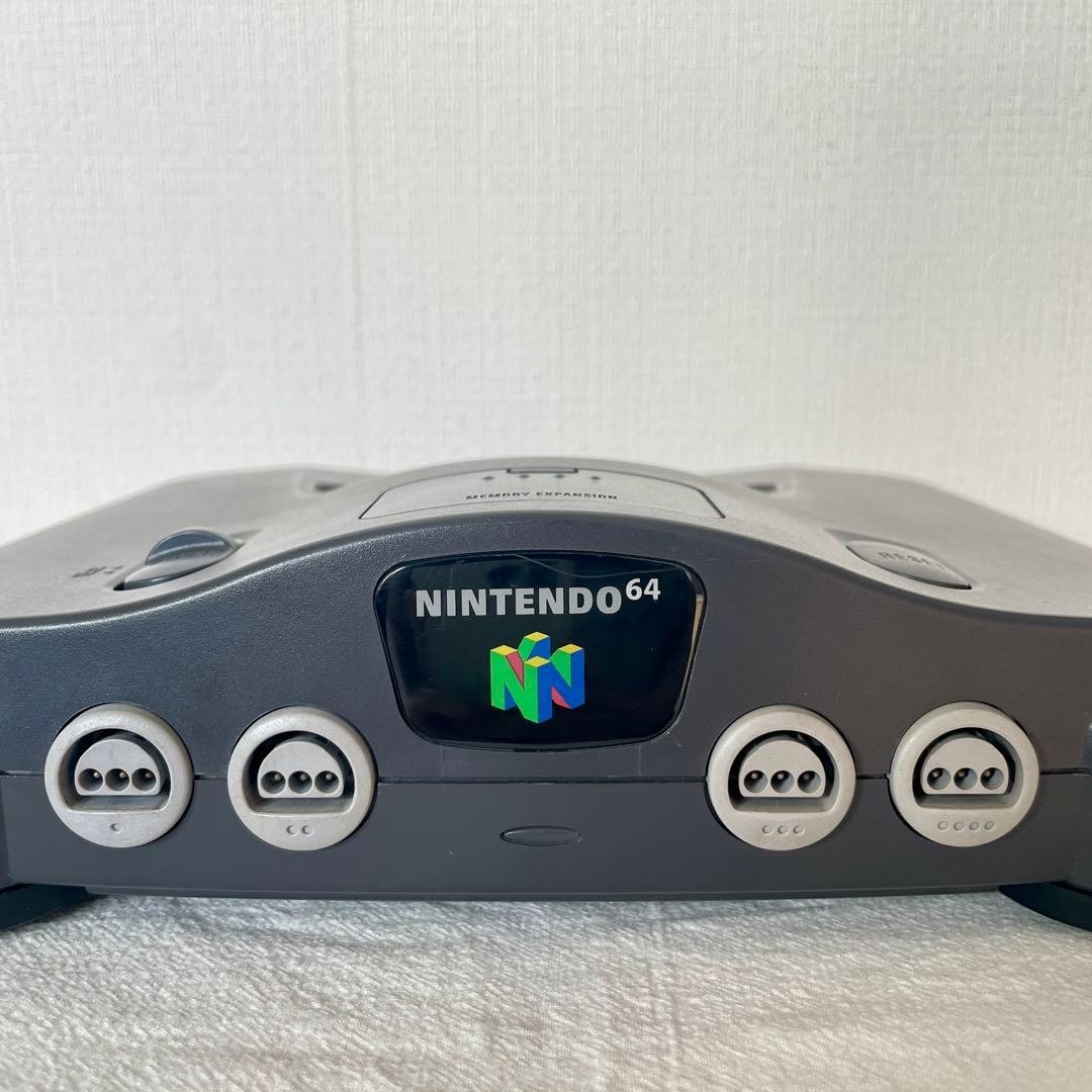 Nintendo 64 Console Set Gray System with 2 Controllers Cables Tested Japan N64
